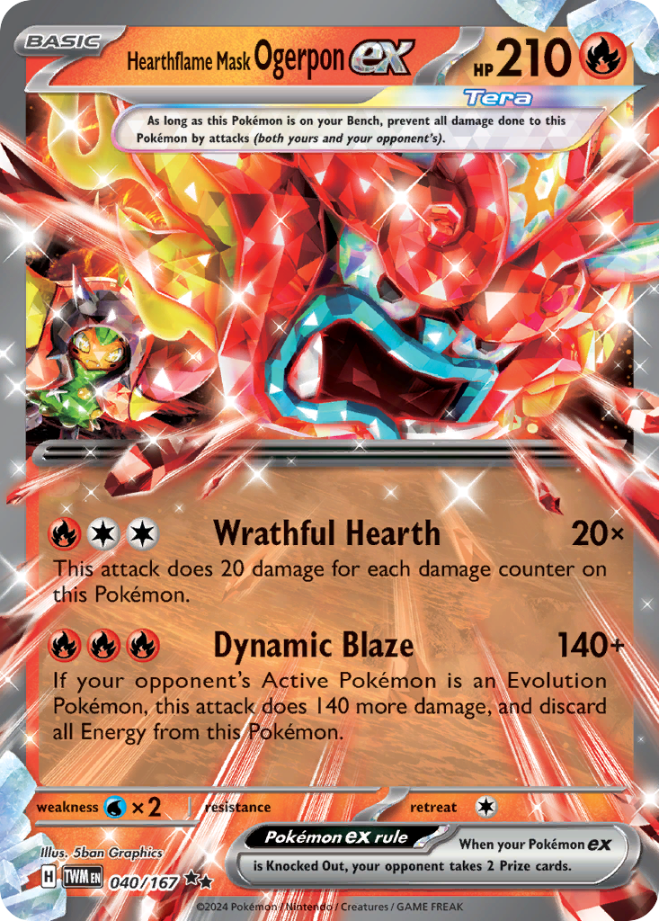 Hearthflame Mask Ogerpon ex (TWM 040/167)