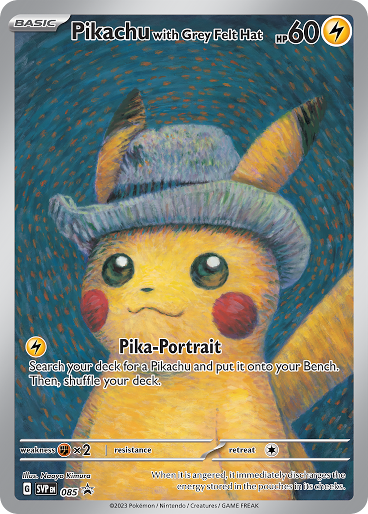 085 - Pikachu with Grey Felt Hat