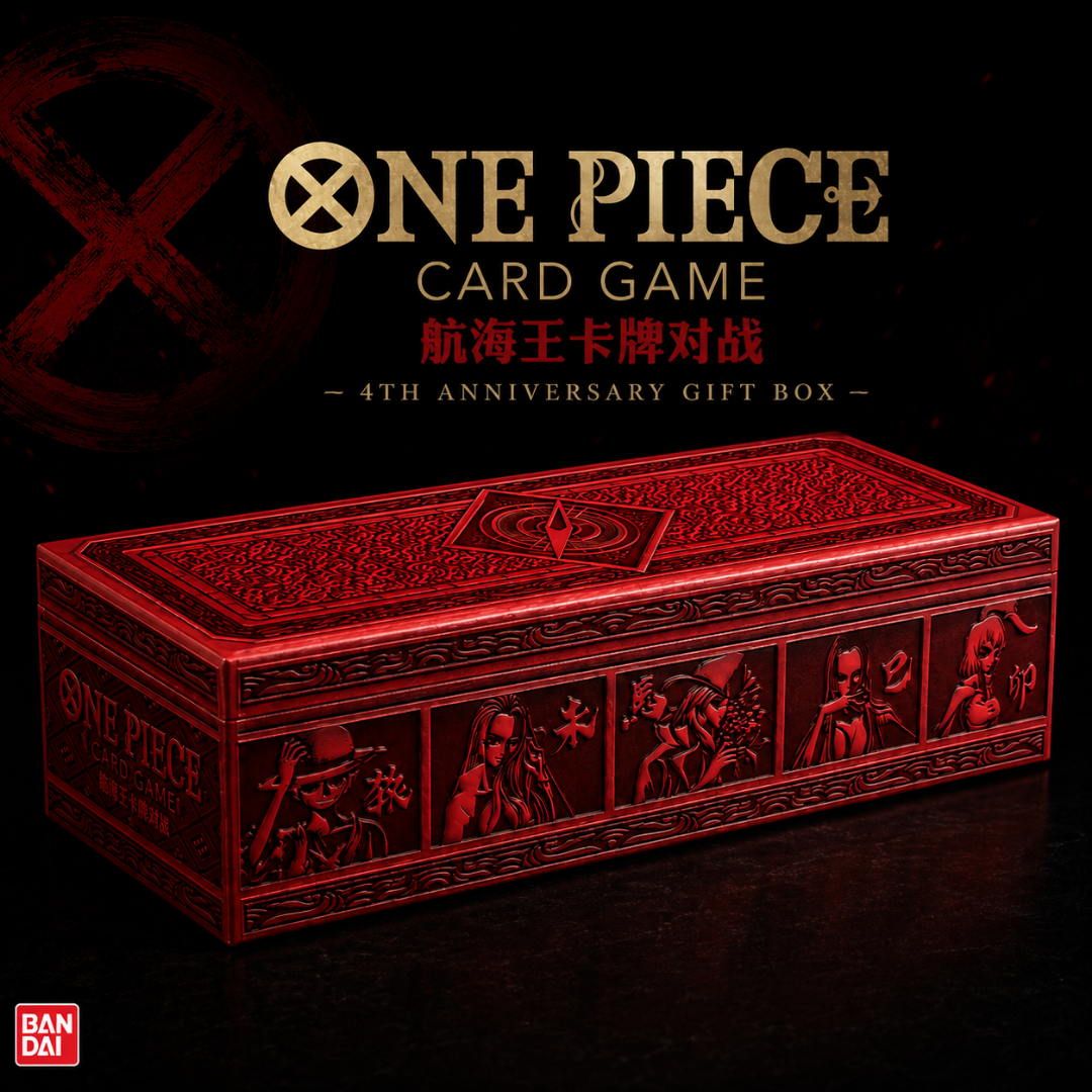 bandai one piece card game gift box 4th Year Anniversary (Simplified Chinese) – Pocket Collection Lorcana Gateway Contents Confirmed ST-29 and Sabo 2 × Accent Color:Ignition Orange