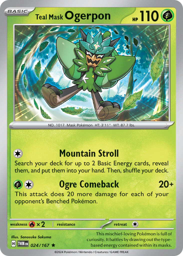Teal Mask Ogerpon (TWM 024/167)