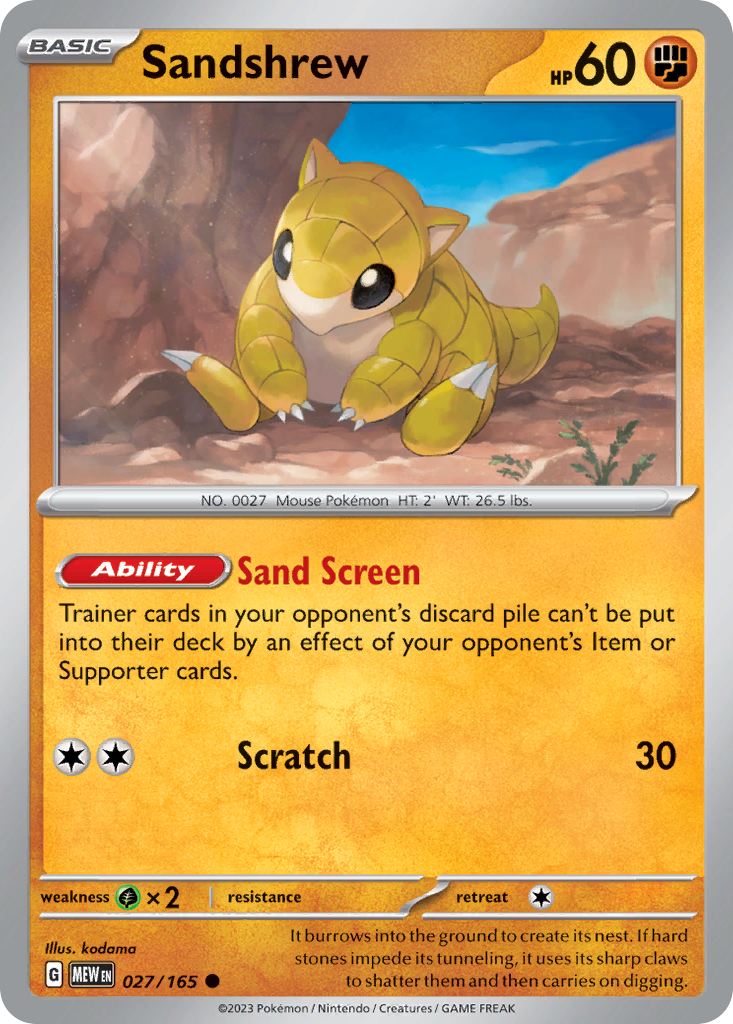Sandshrew (MEW 027/165)