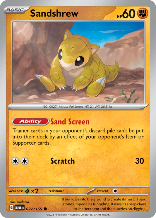 Sandshrew (MEW 027/165)