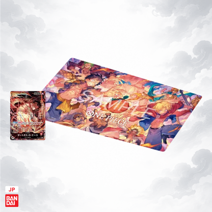 One Piece Official Playmat & Card Set – The Battle for the Mera Mera Fruit Edition (Japanese)